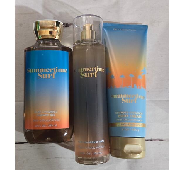 Bath & Body Works Other - NEW! Bath & Body Works Summertime Surf Body Cream, Shower Mist, Fragrance Mist